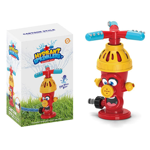 Fire Hydrant Shape Lawn Sprinkler Toy Outdoor Interactive Water Play Rotating Sprinkler Children Gift - 1