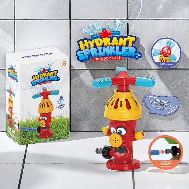 Fire Hydrant Shape Lawn Sprinkler Toy Outdoor Interactive Water Play Rotating Sprinkler Children Gift - 2
