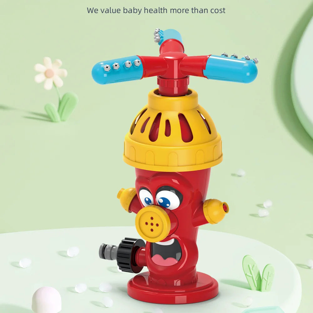Fire Hydrant Shape Lawn Sprinkler Toy Outdoor Interactive Water Play Rotating Sprinkler Children Gift - 3