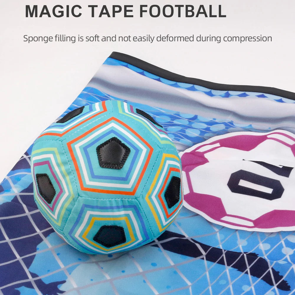 Indoor Soccer Target Game Magic Tape Football Throwing Practice Set for Kids Interactive Toy - Blue - 6