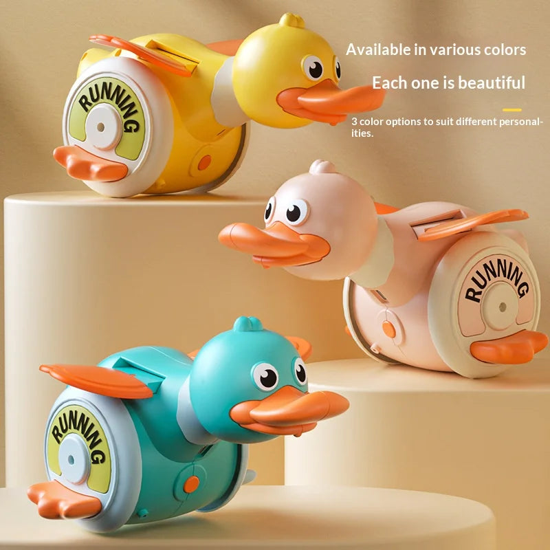 360 Degree Rotation Smart Electric Duck with Sound and Light Educational Learning Toy for Toddlers - Green - 3