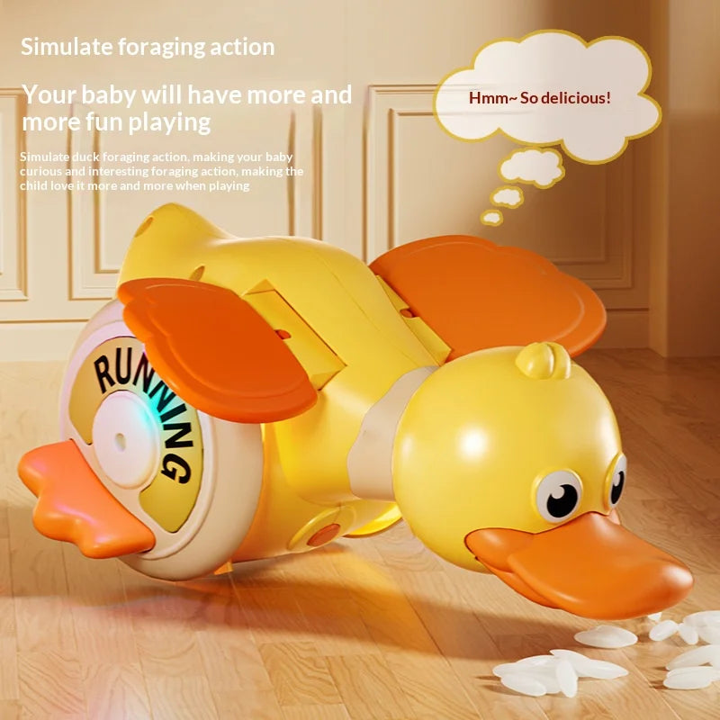 360 Degree Rotation Smart Electric Duck with Sound and Light Educational Learning Toy for Toddlers - Green - 4