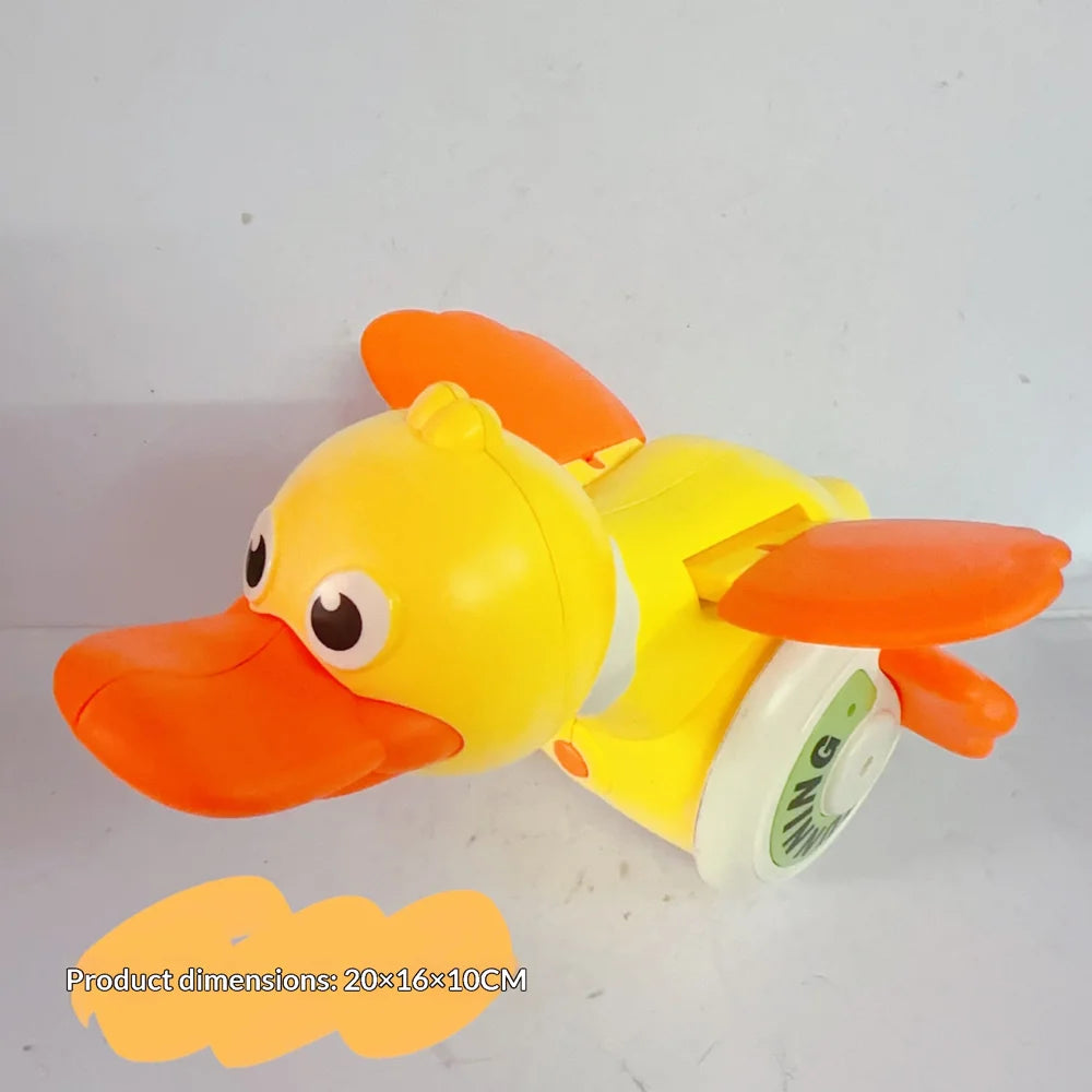 360 Degree Rotation Smart Electric Duck with Sound and Light Educational Learning Toy for Toddlers - Green - 5