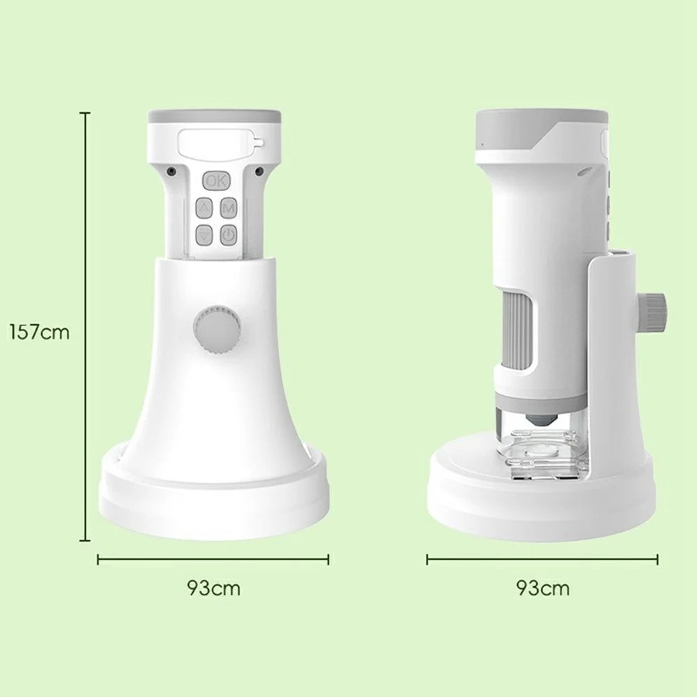 F9 4K Shooting Microscope Portable Electronic Microscope with Photo / Video Recording for Kids Students - Grey - 7