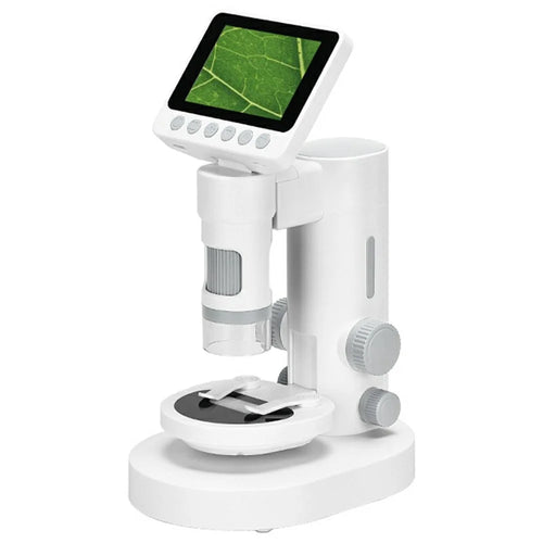 Microscope for Kids, 1000X 2 in 1 Desktop & Handheld Digital Microscope 3.5-inch HD Portable Photo Video with 6 Slides Kids Gift - 1