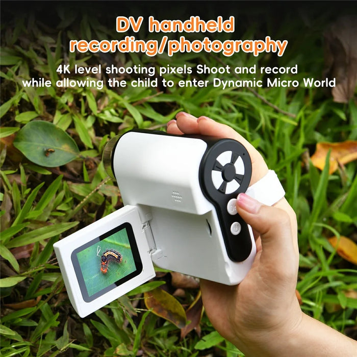 F5 Handheld Portable Microscope Telescope Photo / Video Recording Experimental Toy Viewer Kids Gift (No Memory) - White - 4