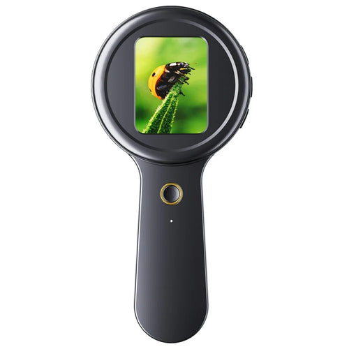 V7 200X Handheld Magnify Glass Digital Magnifier with 2 inch IPS Screen for Bug Coins Jewelrying - Black - 1