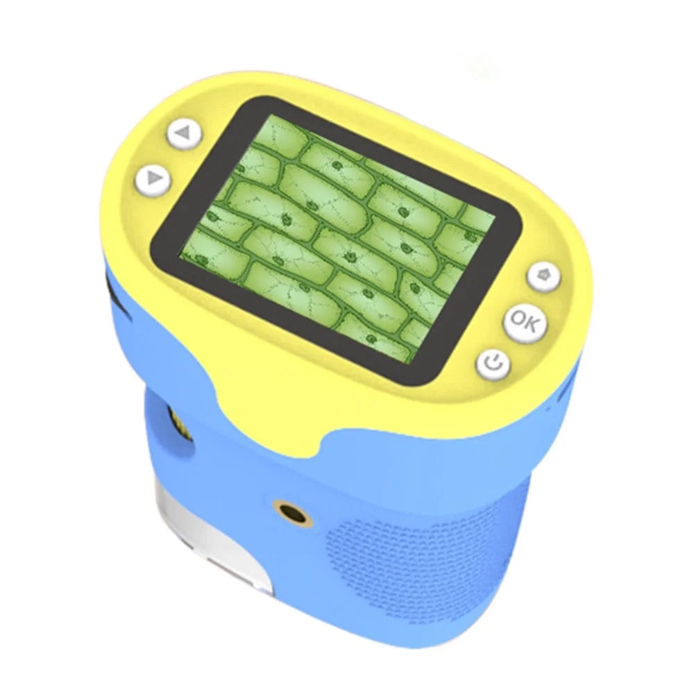 F2 Digital Microscope Handheld Electronic 2.0 Inch IPS Screen Magnifier for Kids - Blue - 1