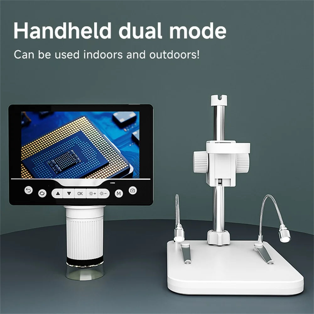 V17 5 Inch Screen 1000X Digital Microscope Handheld Integrated Magnifier for Repair / Inspection - White - 4