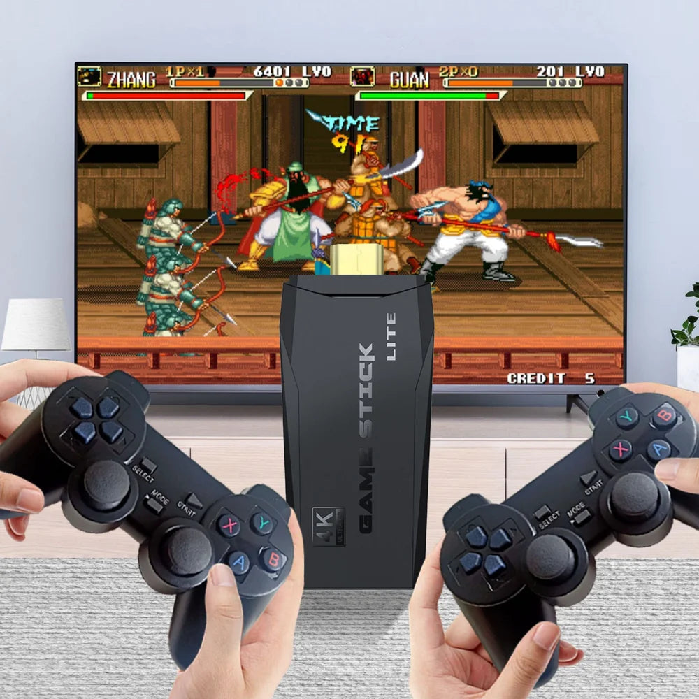 M8 128GB 4K Retro Game Stick HD Home Video Game Console with 2 Wireless Controllers - 3