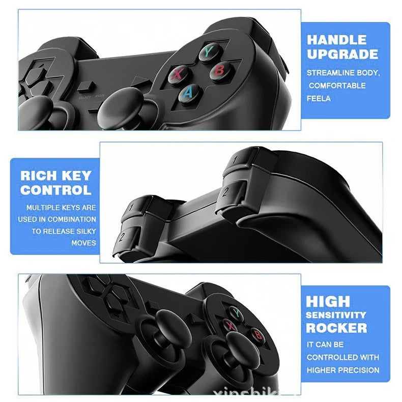 M8 128GB 4K Retro Game Stick HD Home Video Game Console with 2 Wireless Controllers - 4