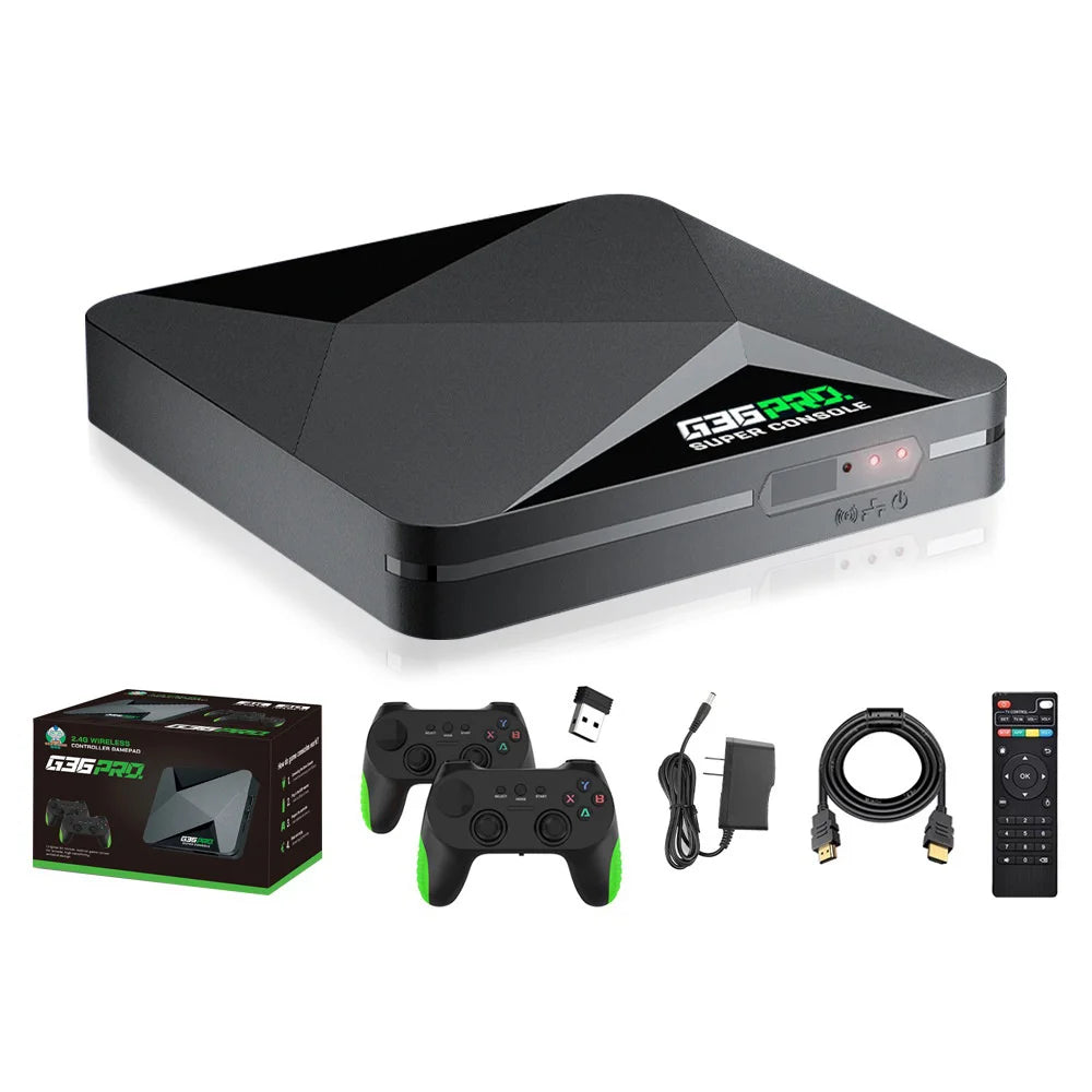 G36 Pro Dual System TV Game Console HD Retro Arcade Gamepad for 2 Players, with 64GB Memory Card - US Plug - 1
