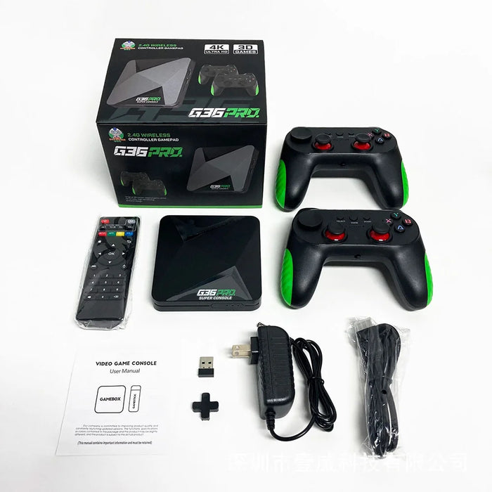 G36 Pro Dual System TV Game Console HD Retro Arcade Gamepad for 2 Players, with 64GB Memory Card - US Plug - 6
