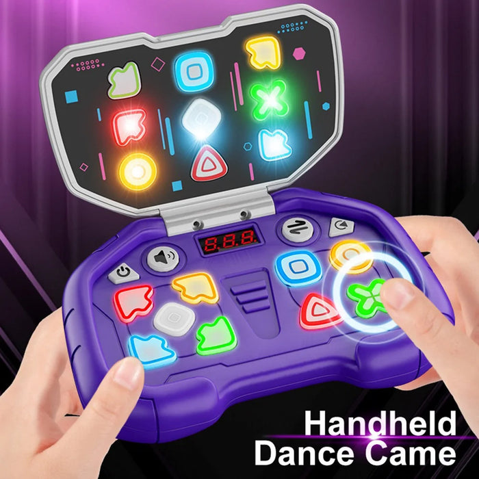 Interactive Music Game Console for Kids Gift 4 Game Modes Handheld Dance Machine with LED Light (without Battery) - Purple - 4