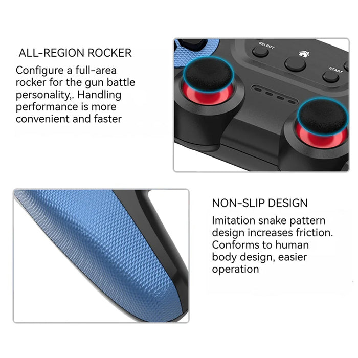 X2 Blue HD Gaming Console Wireless TV Game System for Dual Player Home Entertainment, with 64GB TF Card - 4