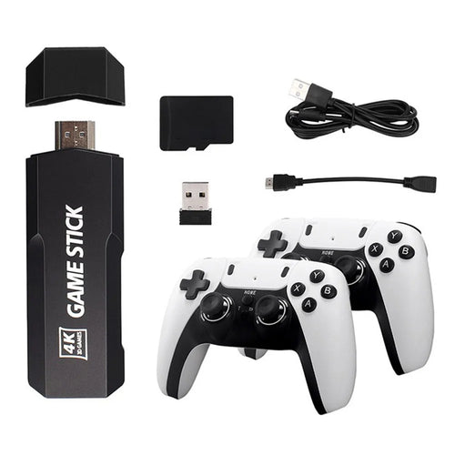 GD10 PRO X2 PLUS Retro Game Console 30000+ Games 4K HD Handheld Gaming System with Dual Controller, with 64GB TF Card - White - 1
