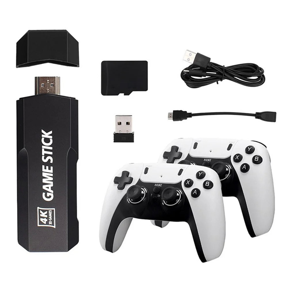 GD10 PRO X2 PLUS Retro Game Console 30000+ Games 4K HD Handheld Gaming System with Dual Controller, with 64GB TF Card - White - 1