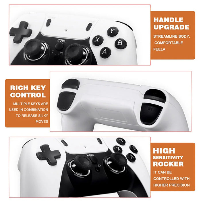 GD10 PRO X2 PLUS Retro Game Console 30000+ Games 4K HD Handheld Gaming System with Dual Controller, with 64GB TF Card - White - 5
