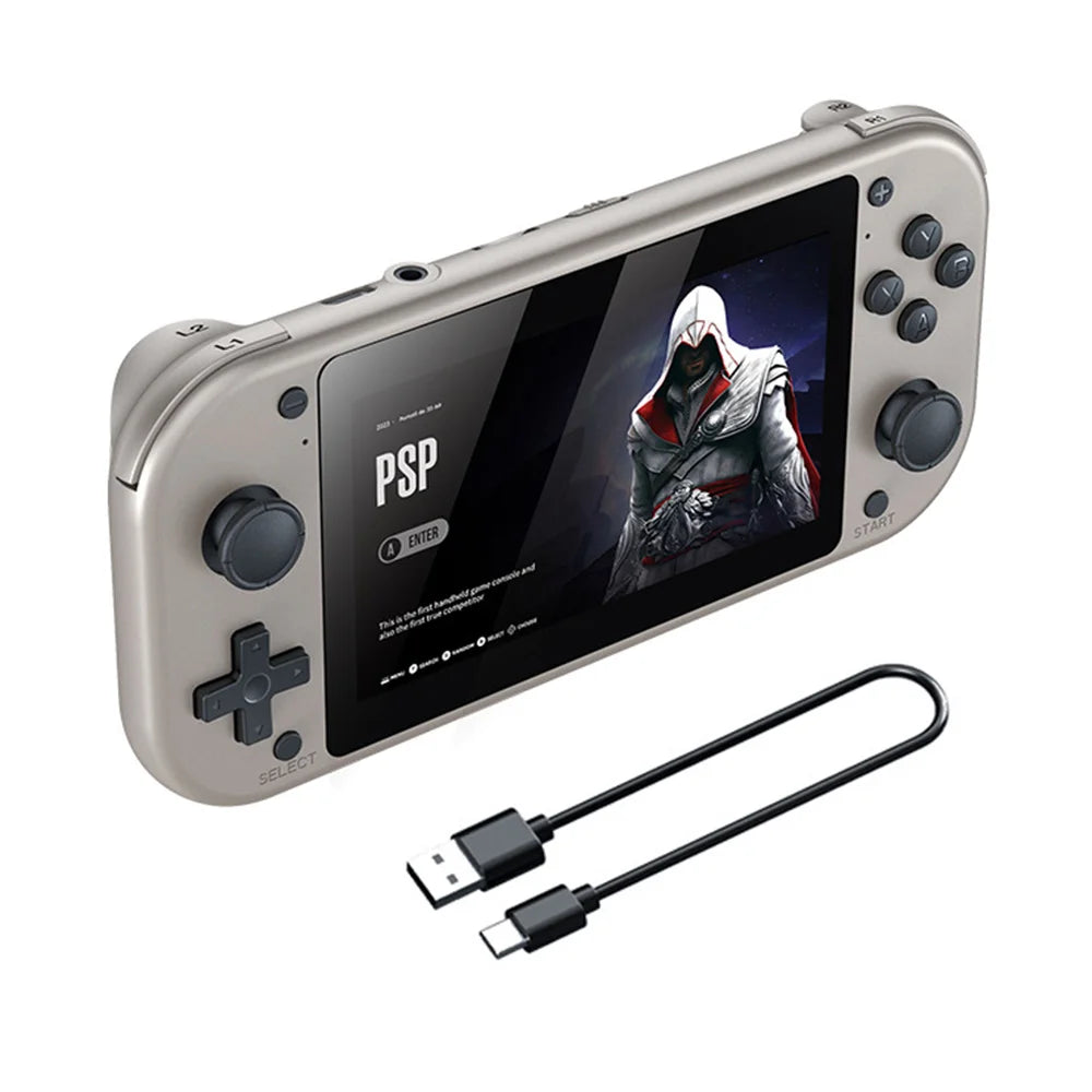 M17 4.3 Inch HD Screen Handheld Video Game Console 20000+ Games Portable Retro Gamepad, with 64GB TF Card - 1