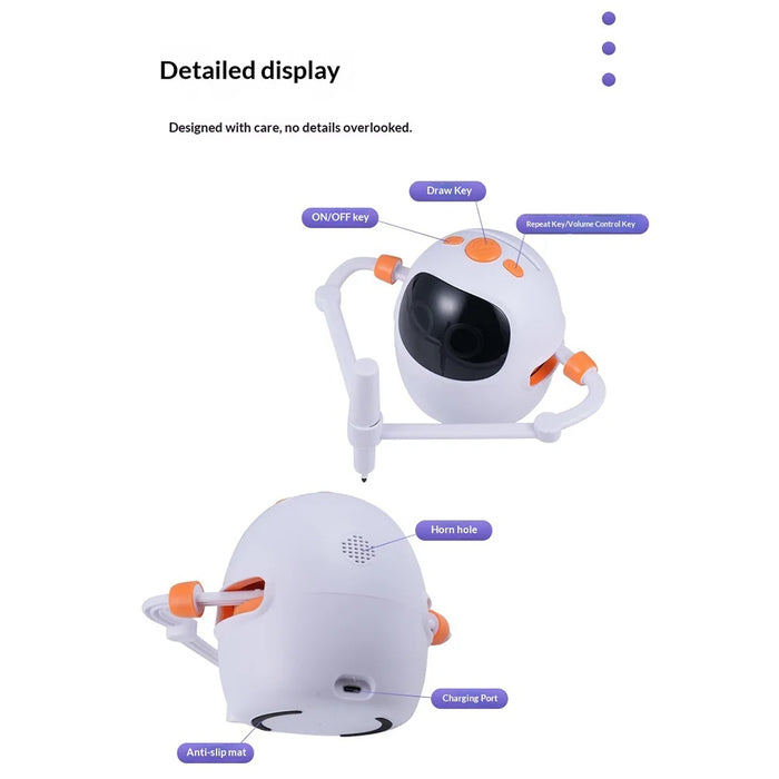 K11 Drawing Robot for Children 4-6 Years Smart Art Instructor Interactive Educational Toy - White - 4