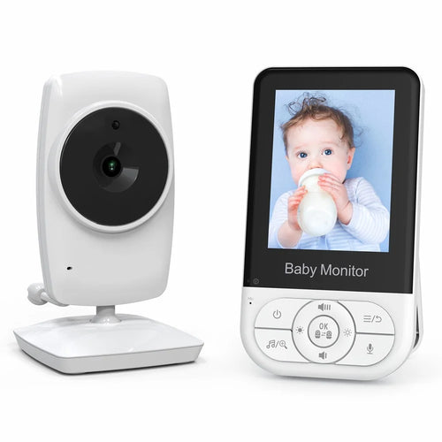 MC628A Baby Monitor with Screen Baby Care Camera Smart Baby Surveillance Camera 2.8 Inch LCD Night Vision Two Way Audio - White - 1
