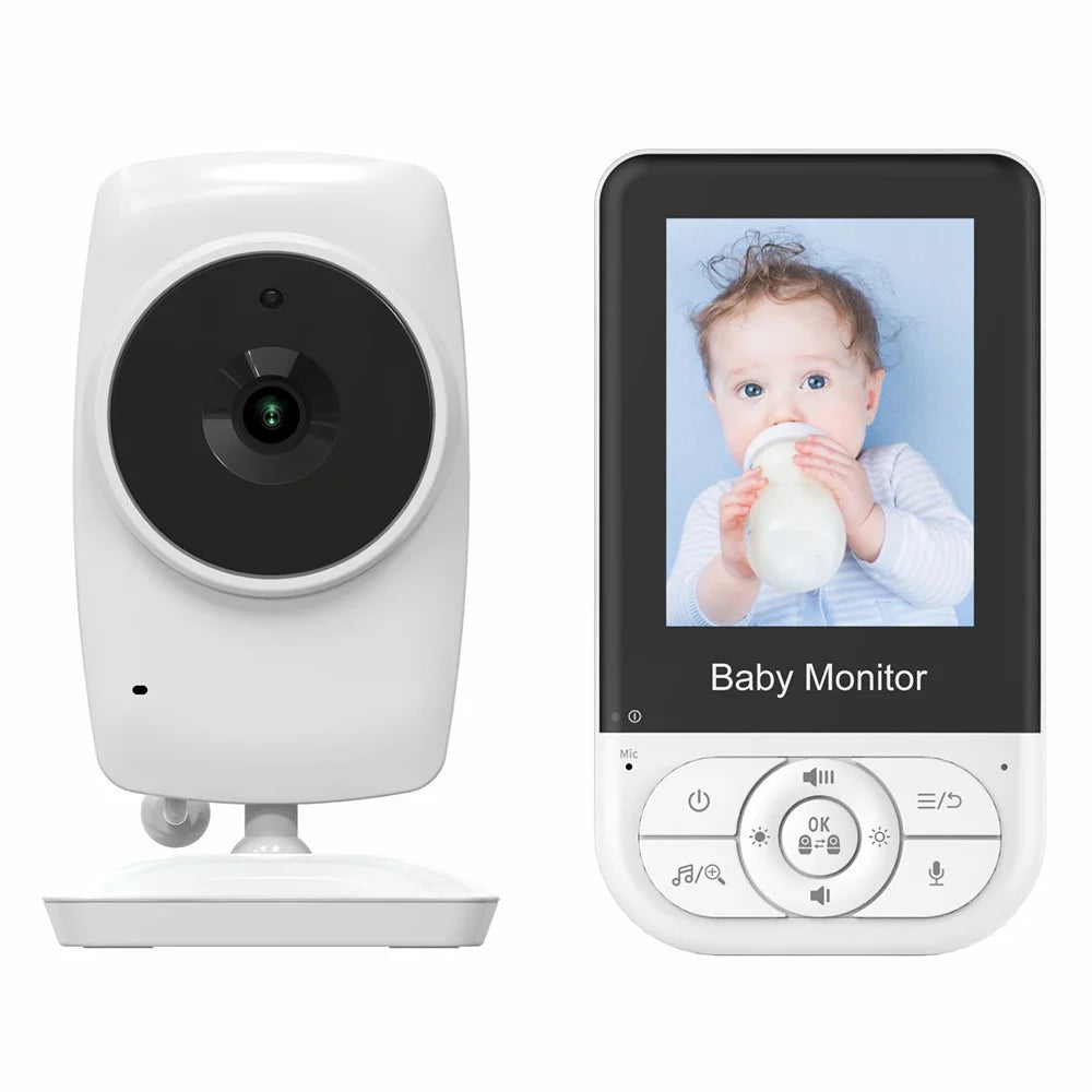 MC628A Baby Monitor with Screen Baby Care Camera Smart Baby Surveillance Camera 2.8 Inch LCD Night Vision Two Way Audio - White - 2