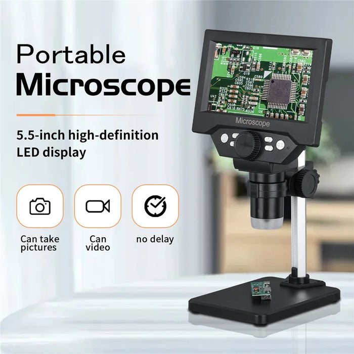 G5 1000X Magnification Zoom 5.5 Inch Digital Microscope 1080P 10 Megapixels HD Microscope - 2