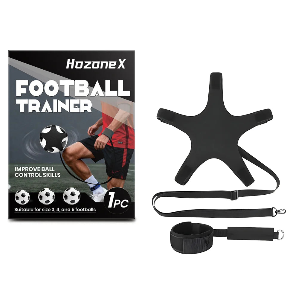 HOZONEX Soccer Trainer Ball Control Trainer Adjustable Wristband Auto Rebound Kit Compatible 3/4/5 Size Balls - 1