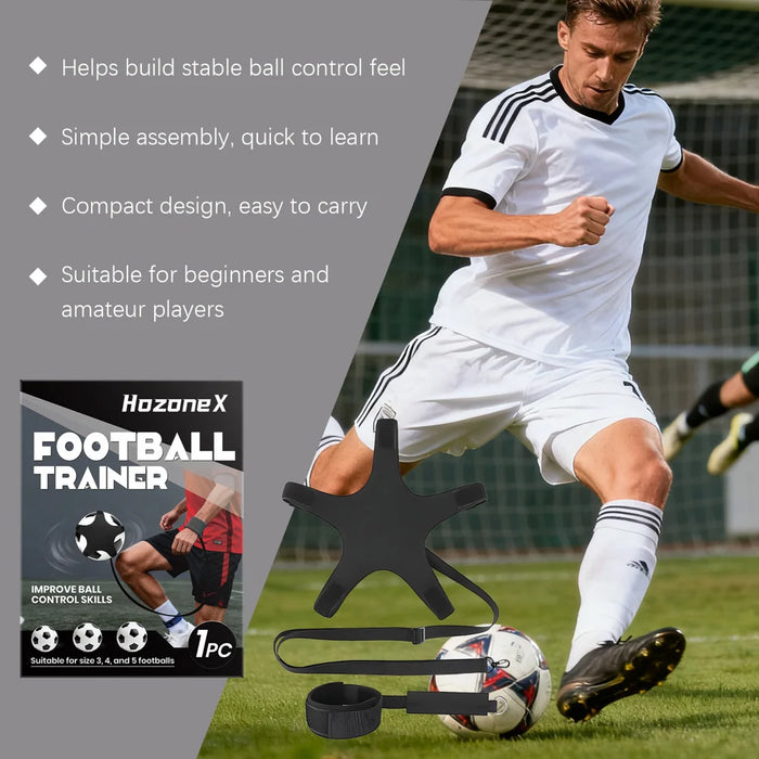 HOZONEX Soccer Trainer Ball Control Trainer Adjustable Wristband Auto Rebound Kit Compatible 3/4/5 Size Balls - 7