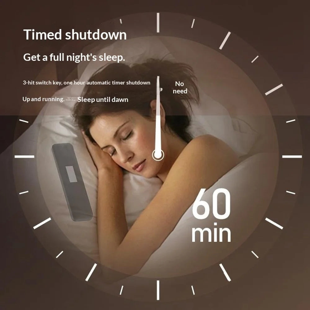BLD007 Under Pillow Bone Conduction Bluetooth-Compatible Speaker LED Display White Noise Sleep Aid - Black - 4