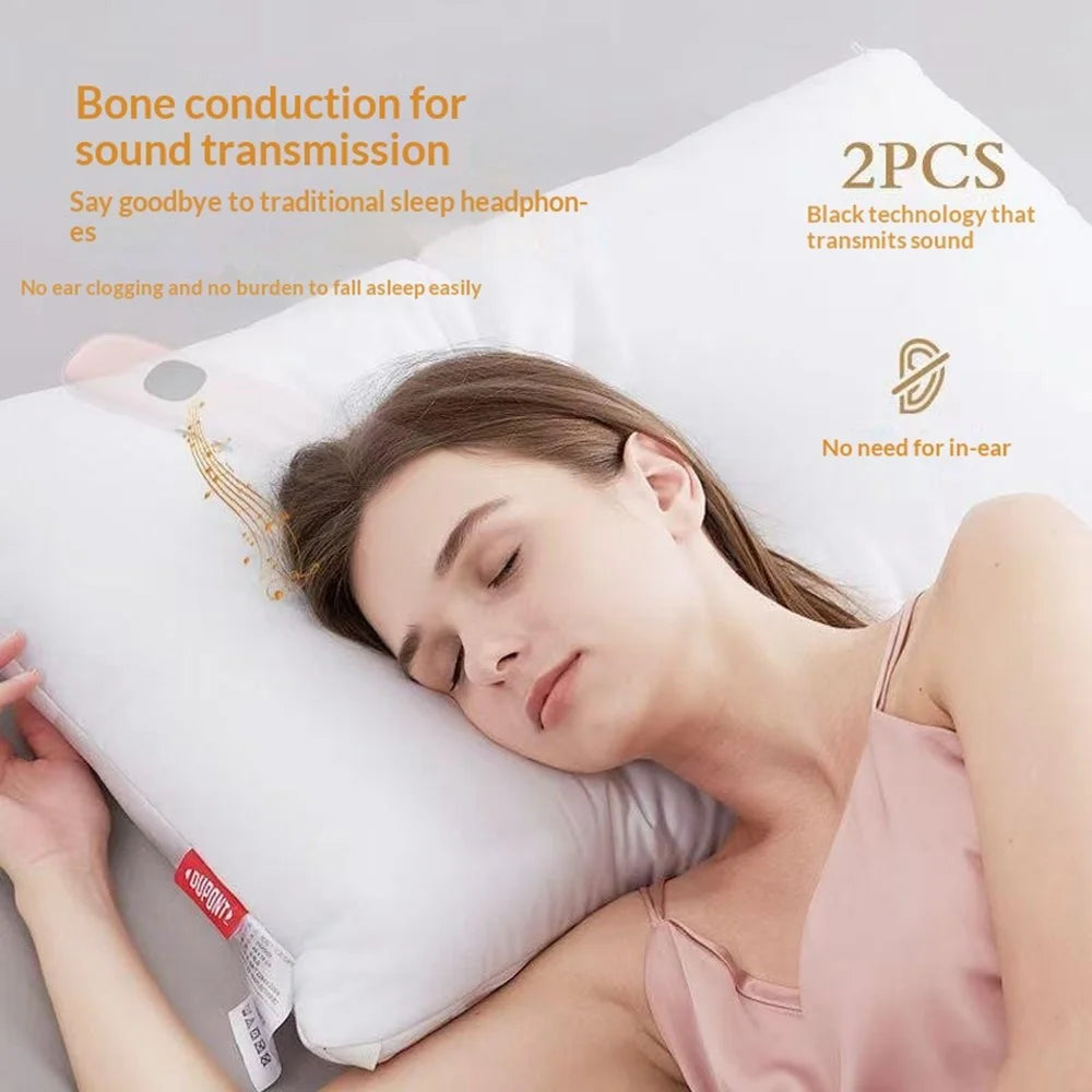 BLD007 Under Pillow Bone Conduction Bluetooth-Compatible Speaker LED Display White Noise Sleep Aid - Black - 5