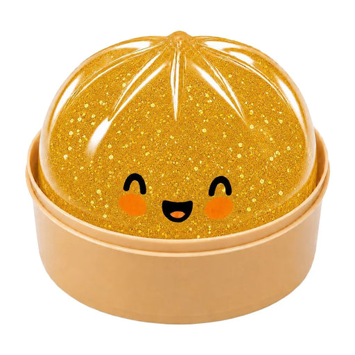 DOWMOO Gold Steamed Bun Shape Squeeze Toy with Steamer Box Stress Relief Toy for Adult Kids - 1 Piece - 1