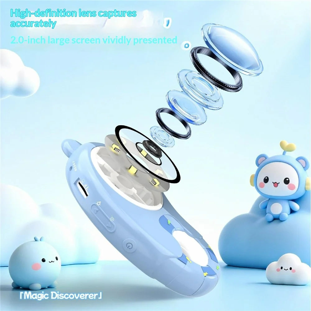 HM020H Kids Digital Microscope 2.0 Inch Screen 6 LED Lights Handheld Magnifier Educational Toy for STEM Learning - 4