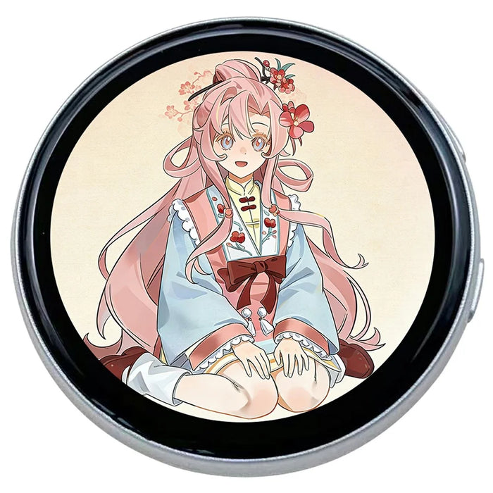 N88 Electronic Badge 1.85 inch Touchscreen Display Bluetooth-compatible Magnetic Anime Badge - Silver - 1