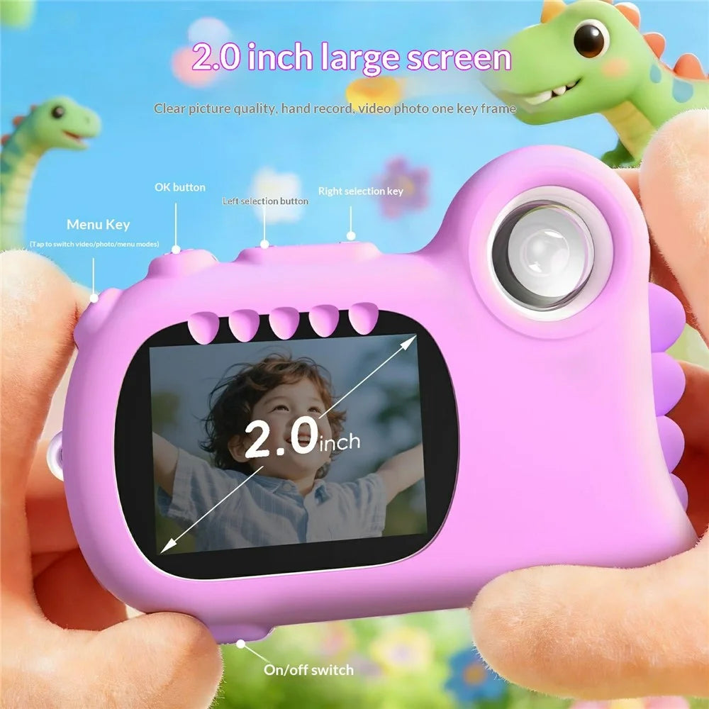 HM020i Kids Digital Microscope No Memory Card Handheld 2.0 Inch Screen Science Experiment Educational Toy Magnifying Glass - Purple - 3