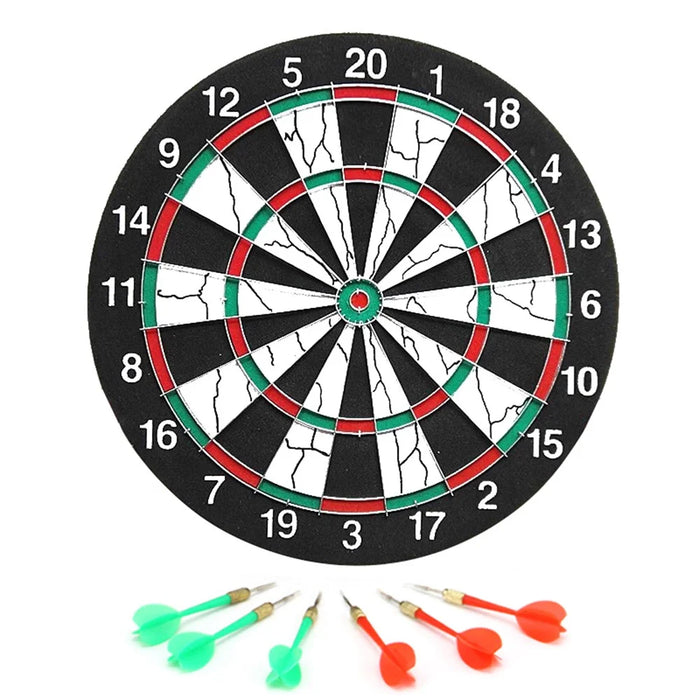 15inch Double-sided Flocking Dart Board with 6 Darts for Competition KTV Entertainment and Leisure - 1