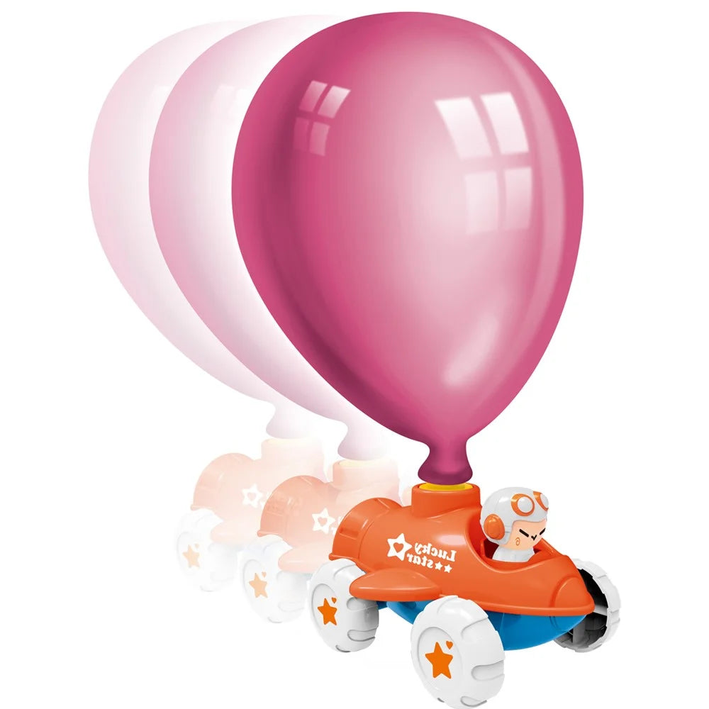 KB158-5 Cartoon Cat Inertia Air Power Balloon Car Launch Tower Toy Aerodynamics Kids Educational Science Toy - 6