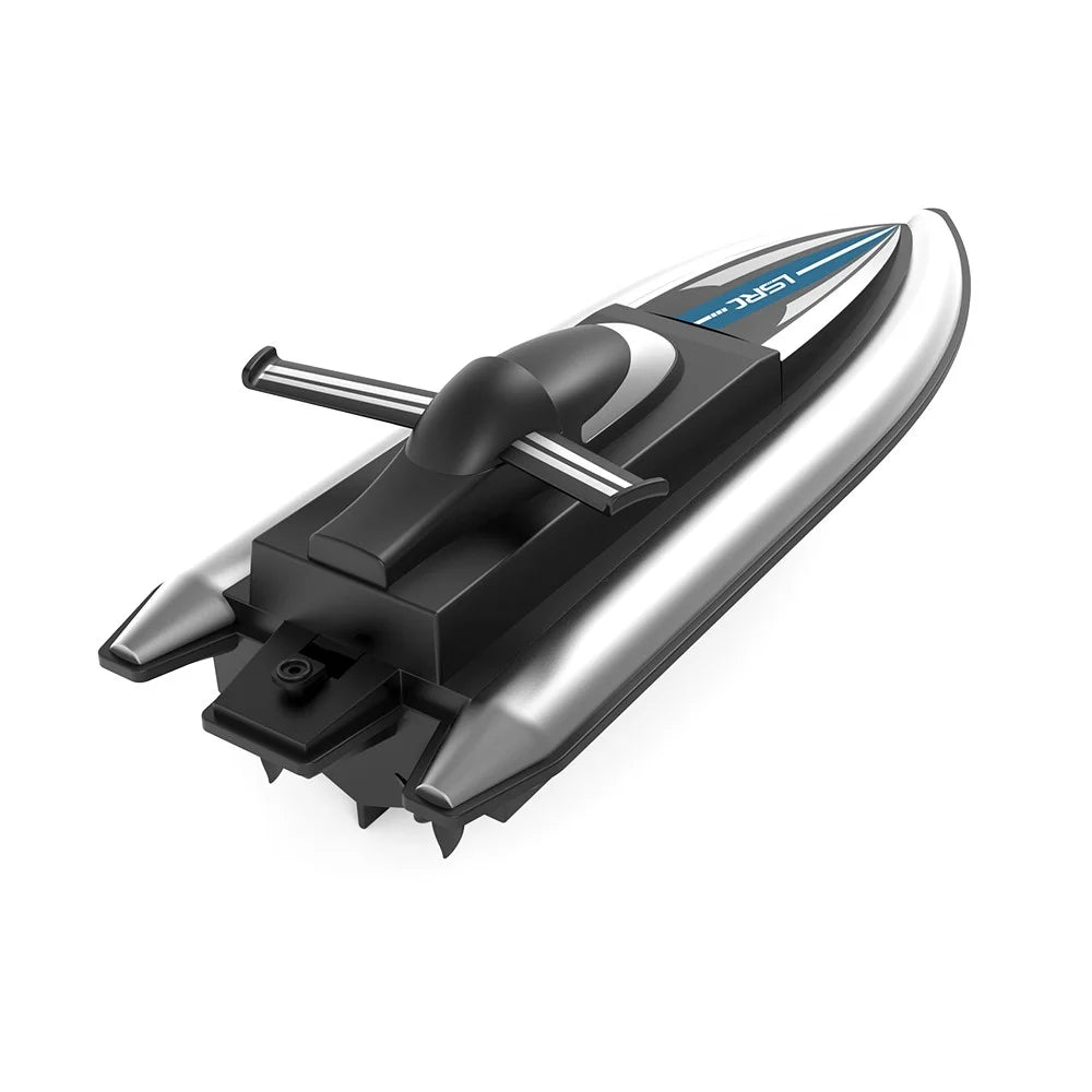 LSRC Children Remote Control Boat Dual Motors Simulated RC Speedboat Model - Black - 5