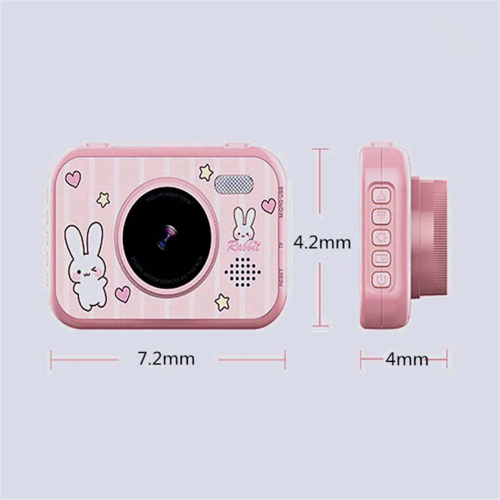 4MP 3.5 inch HD Large Screen Kids Camera Toy with Dual Lens Birthday Gift - Yellow/Blue - 3