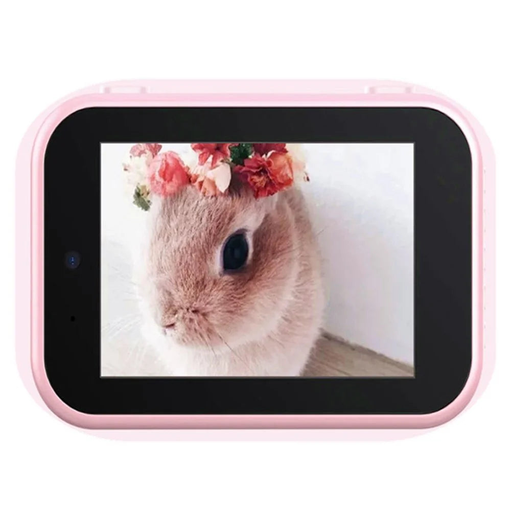 4MP 3.5 inch HD Large Screen Kids Camera Toy with Dual Lens Birthday Gift - Yellow/Blue - 4