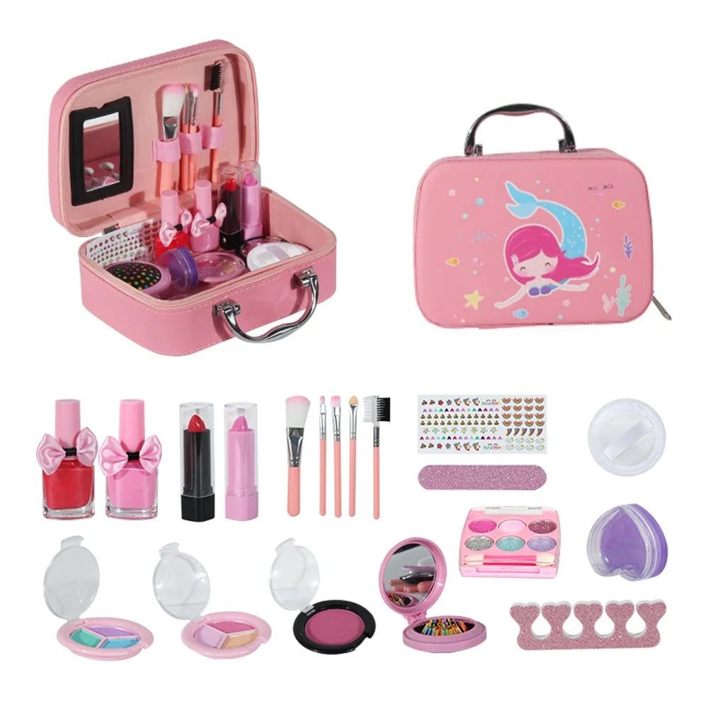 2005I 20Pcs / Set Girls Pretend Play Makeup Kit for Birthday Christmas Dress Up Set Washable Cosmetic Toy with Storage Case - 2