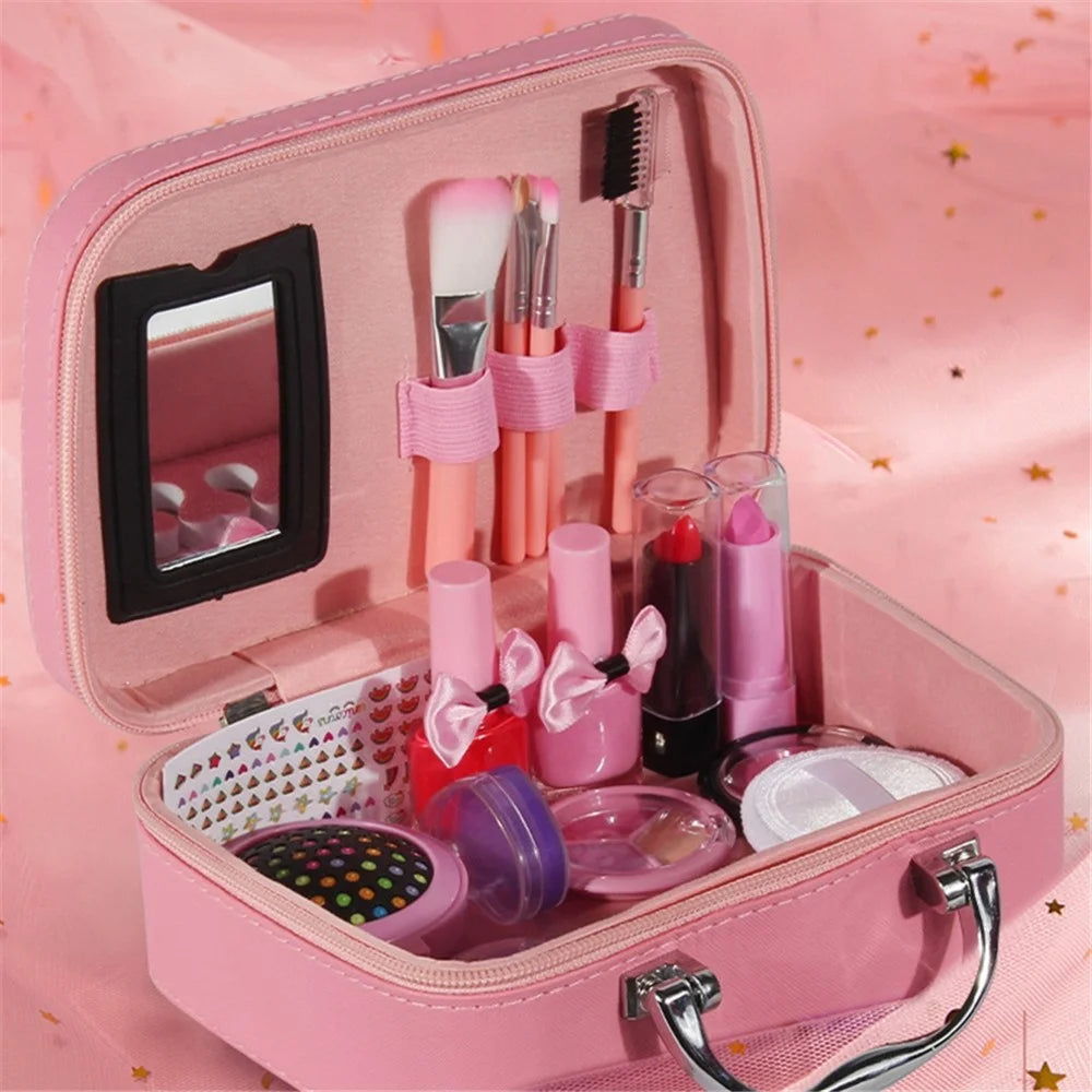 2005I 20Pcs / Set Girls Pretend Play Makeup Kit for Birthday Christmas Dress Up Set Washable Cosmetic Toy with Storage Case - 4