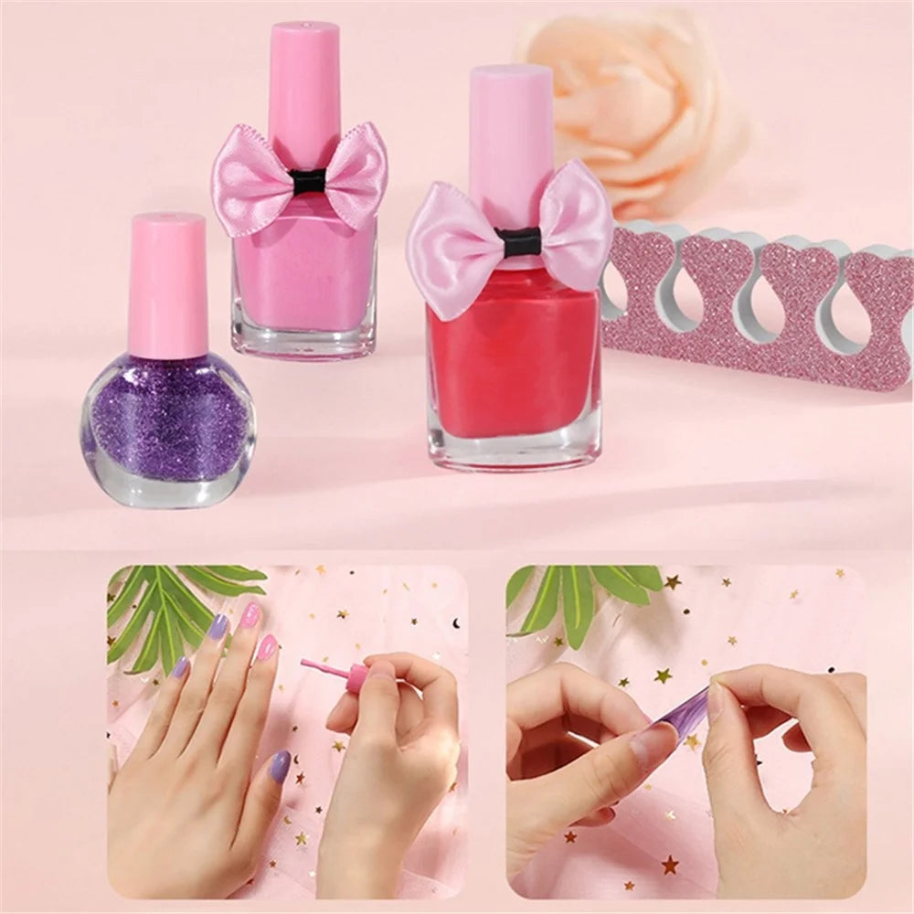2005I 20Pcs / Set Girls Pretend Play Makeup Kit for Birthday Christmas Dress Up Set Washable Cosmetic Toy with Storage Case - 5