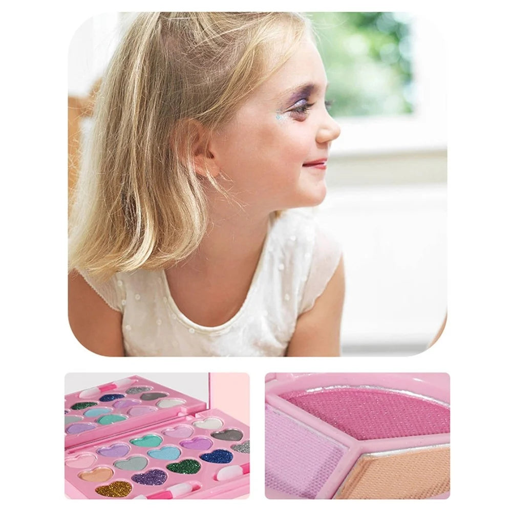 2005I 20Pcs / Set Girls Pretend Play Makeup Kit for Birthday Christmas Dress Up Set Washable Cosmetic Toy with Storage Case - 6