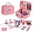 20Pcs / Set Pretend Play Makeup Kit for Girls Portable Cosmetic Dress Up Toys with Nail Polish Eye Shadow - 1