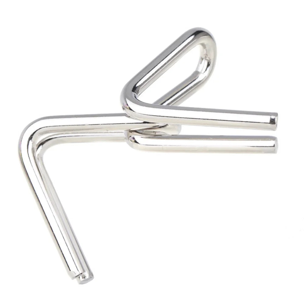 24Pcs / Set Nickel Plated Steel Wire Unlock Toy Brain Teaser Puzzle Lock Adult Children Toy - 5