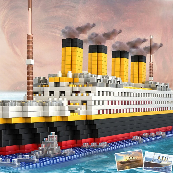 Titanic Building Block Kit Titanic Ship Model DIY Micro Mini Blocks for Kids Educational Toy - 2