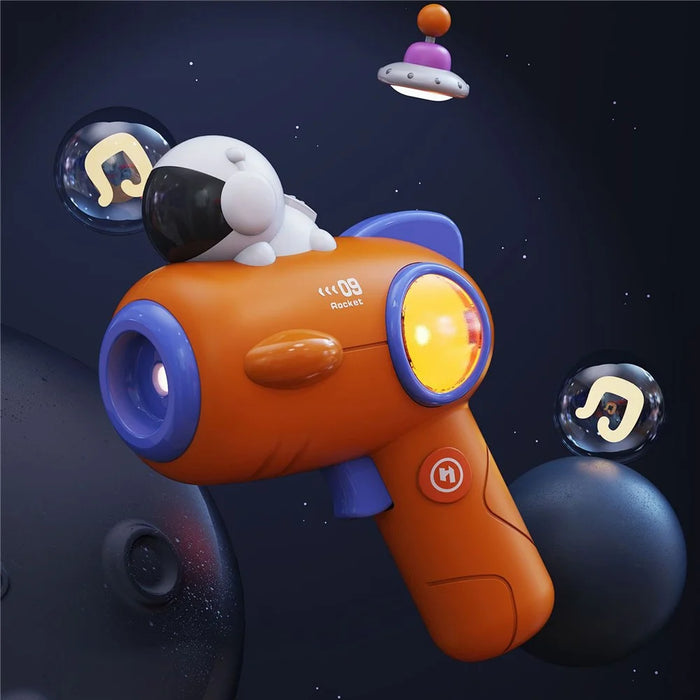 Cartoon Astronaut Space Gun Toy Plastic Projecting Pistol Kids Game Toy - 09-Astronaut and Rocket - 3