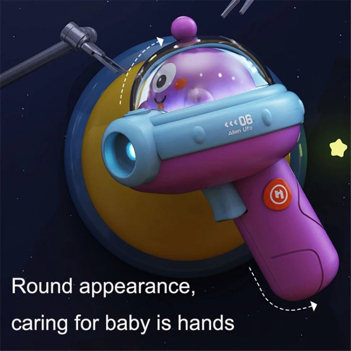 Cartoon Astronaut Space Gun Toy Plastic Projecting Pistol Kids Game Toy - 09-Astronaut and Rocket - 4