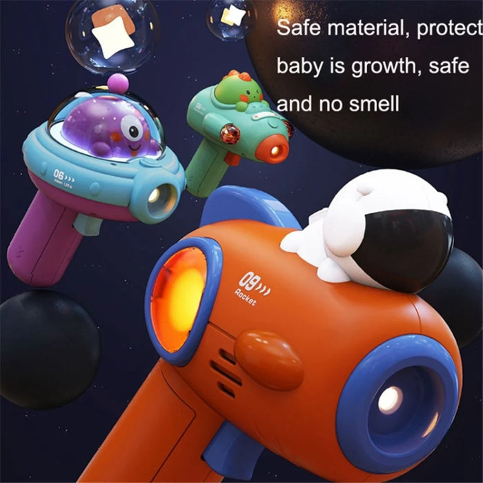 Cartoon Astronaut Space Gun Toy Plastic Projecting Pistol Kids Game Toy - 09-Astronaut and Rocket - 5